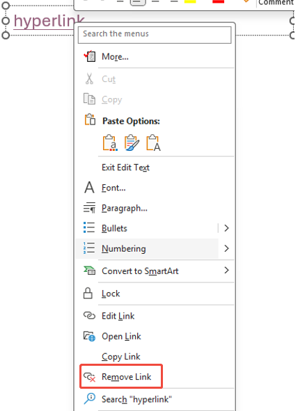 how to remove hyperlink in powerpoint