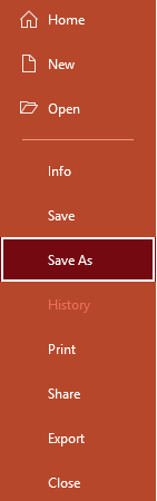 save as pdf from ppt