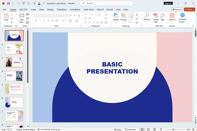 screenshot of powerpoint