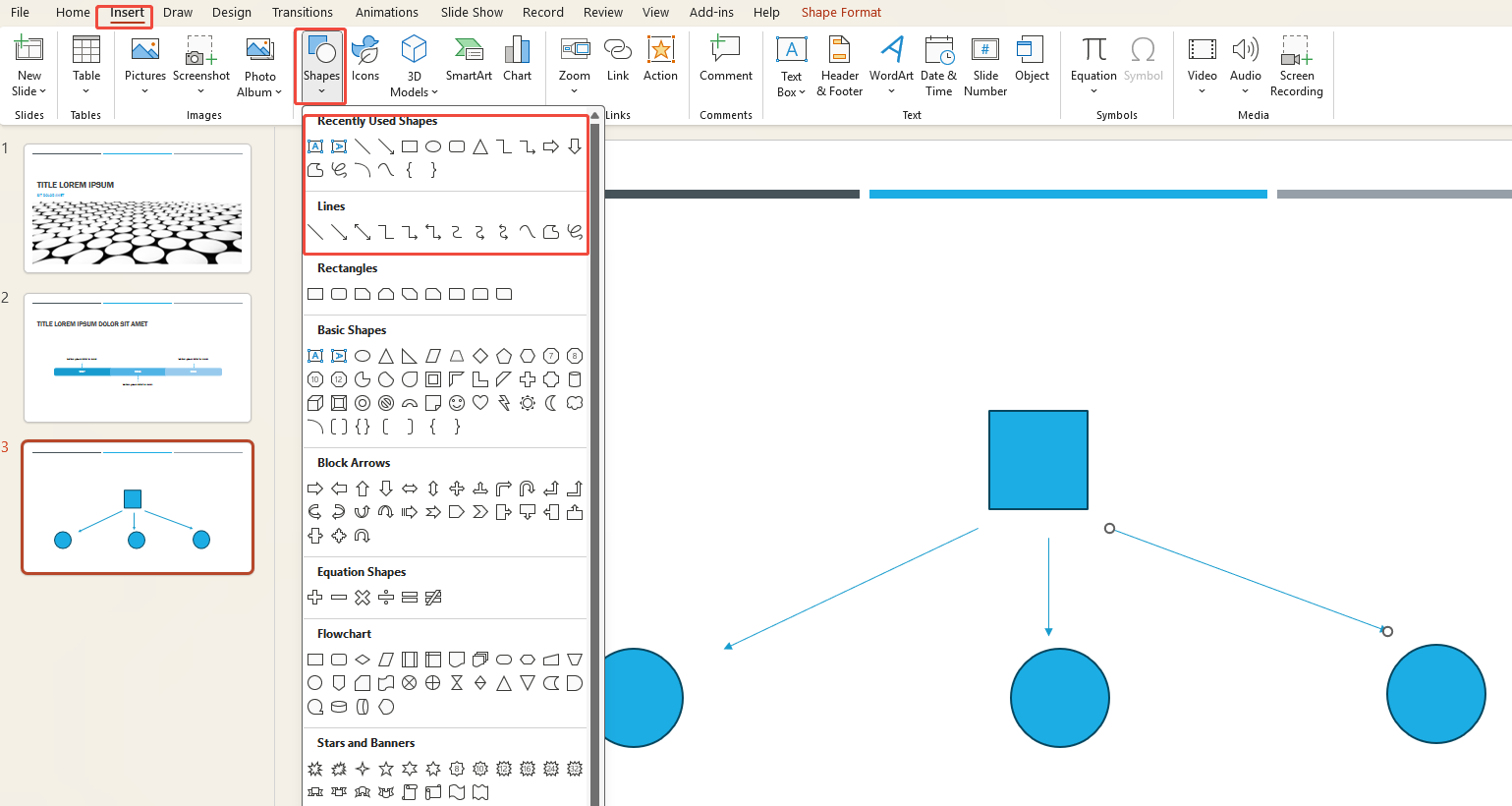 connect topic with lines