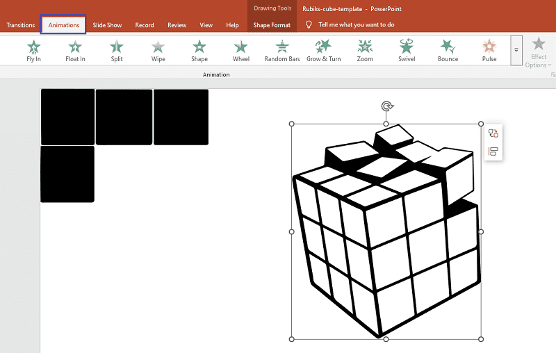 select obect to animate in powerpoint