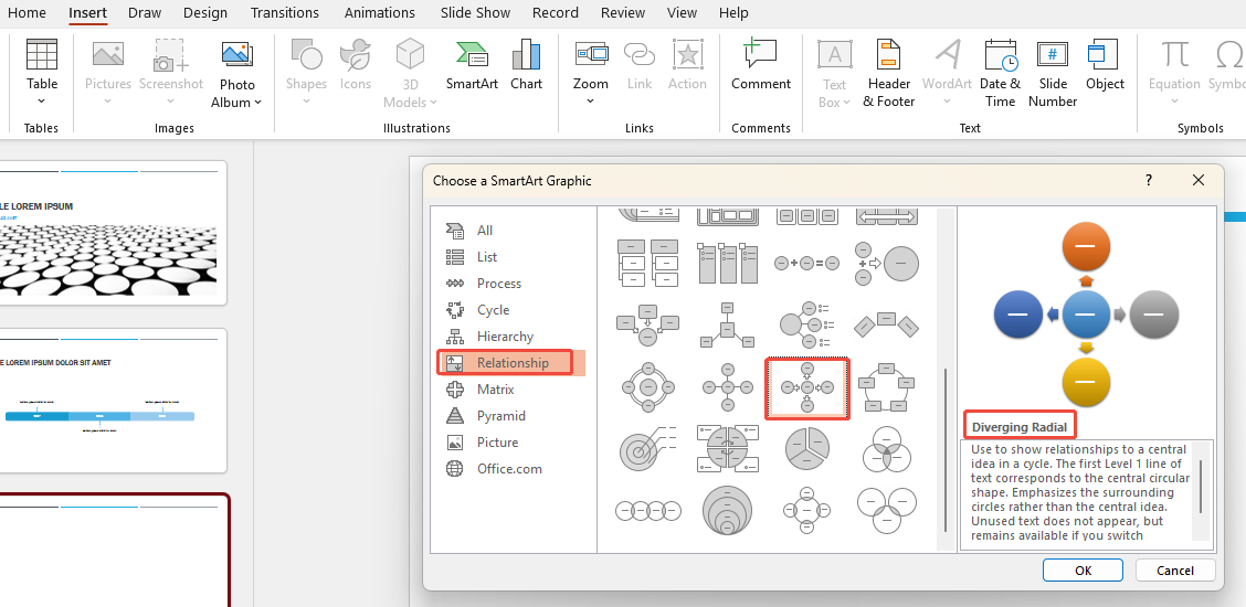 select smartart template