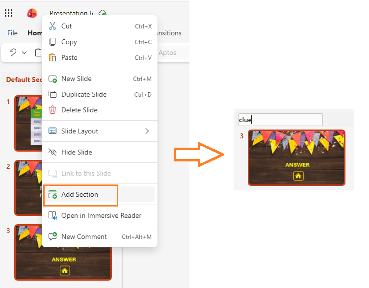 establecer pista deslizante