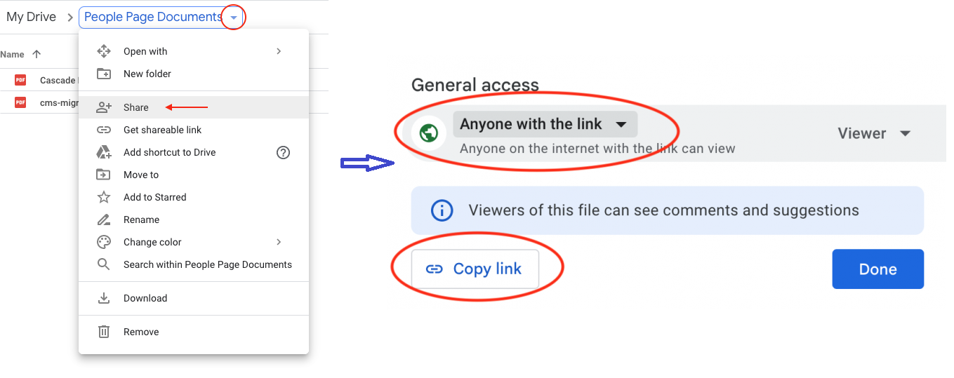 share pdf on google drive