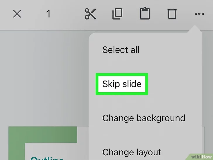 skip slides on android