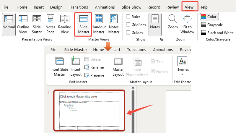 edit slide master in ppt