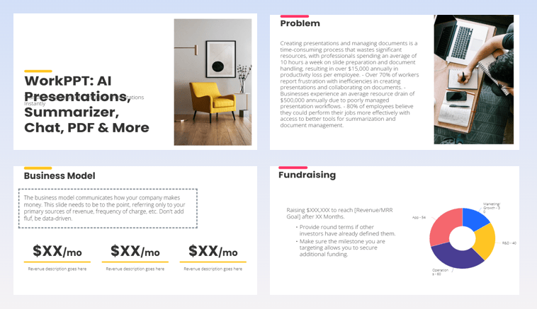 slidebean ai generated pitch deck