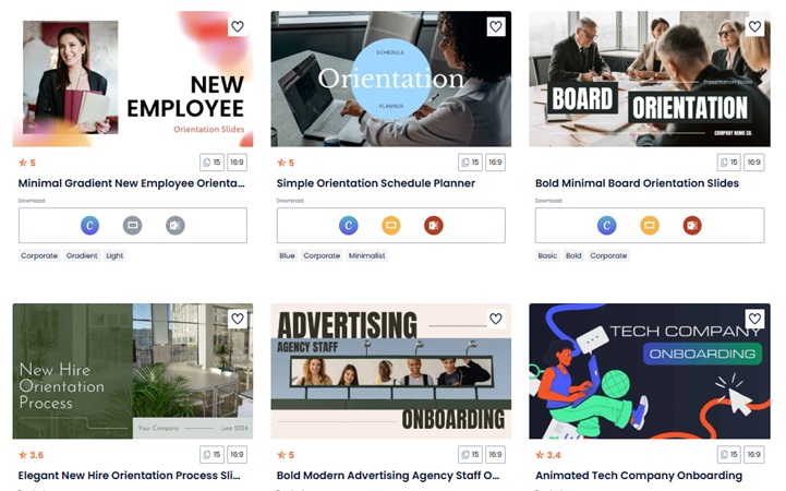 slidescarnival onboarding templates