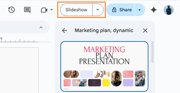 slideshow on google slides