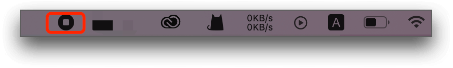stop recording presentation on screenshot toolbar