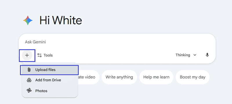 upload file on gemini