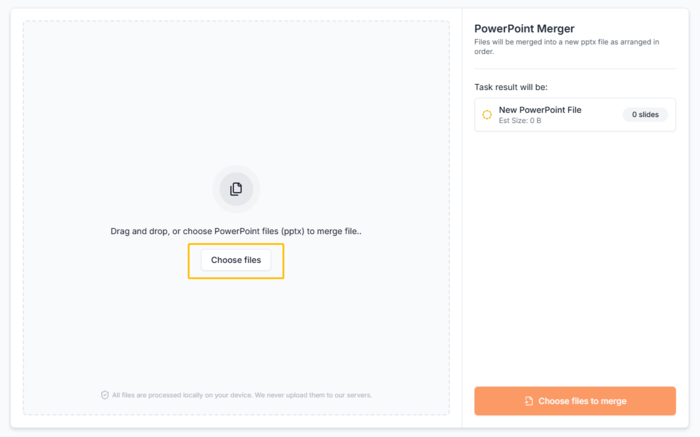 mix up slides by comparing two presentations