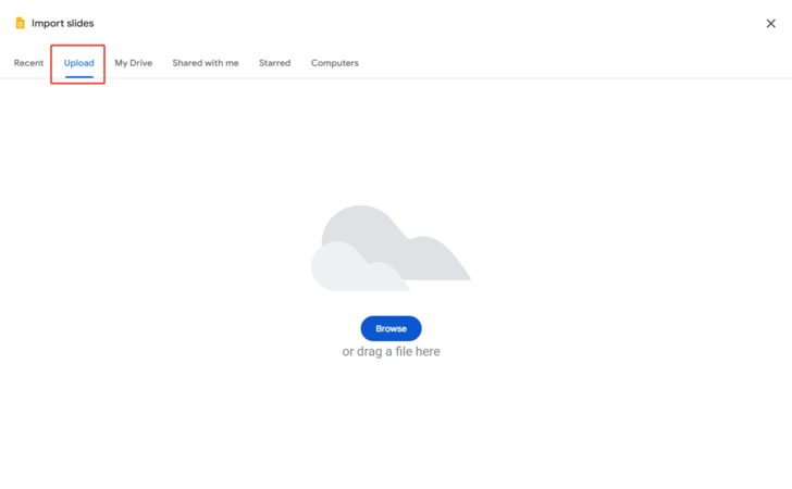 upload a powerpoint to google slides