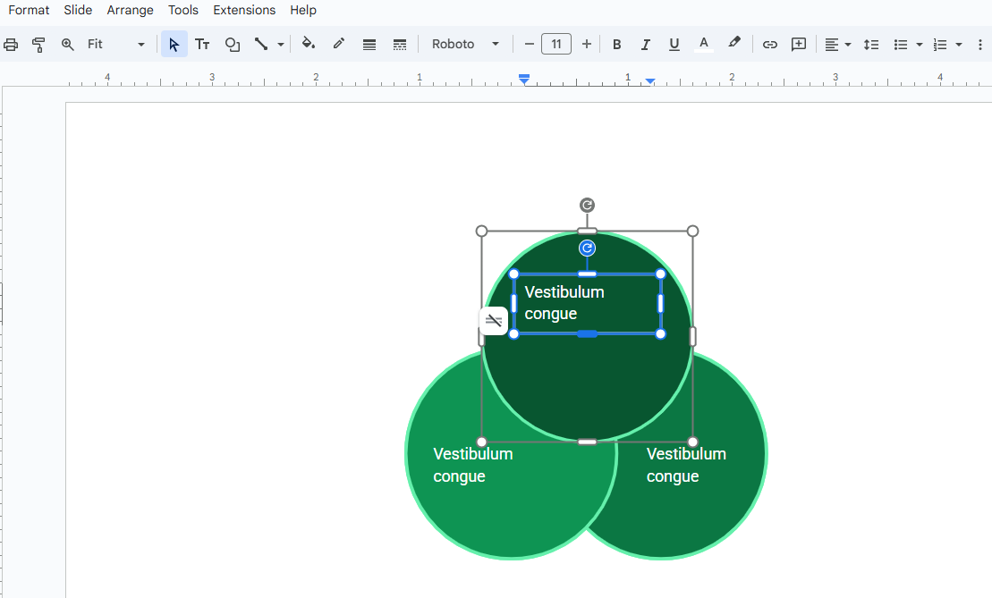 adjust the text, color