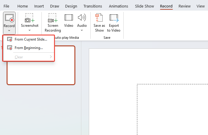 Seleccionar opciones de registro