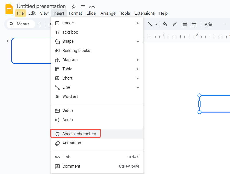 insert special characters