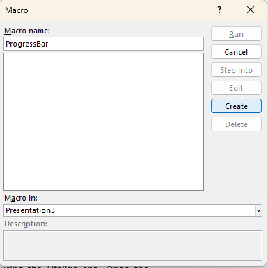 enter a name and create