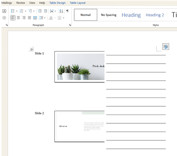 handouts appear in word