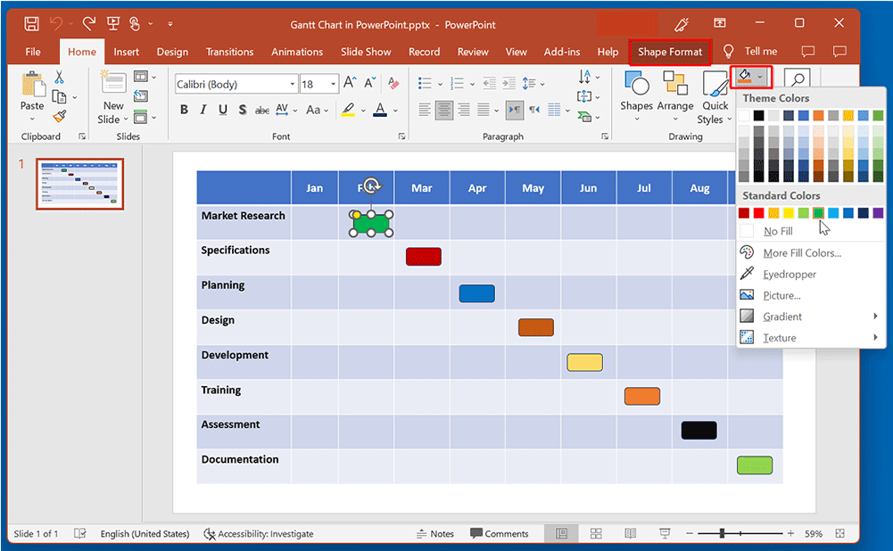 adjust the bar's color