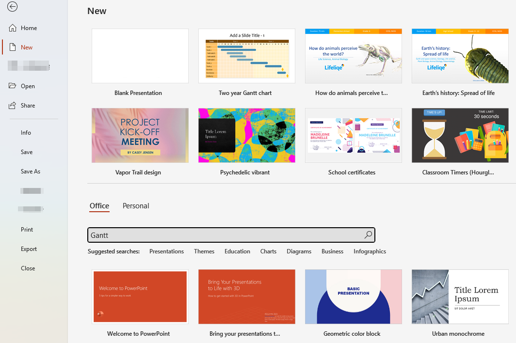 search gantt templates