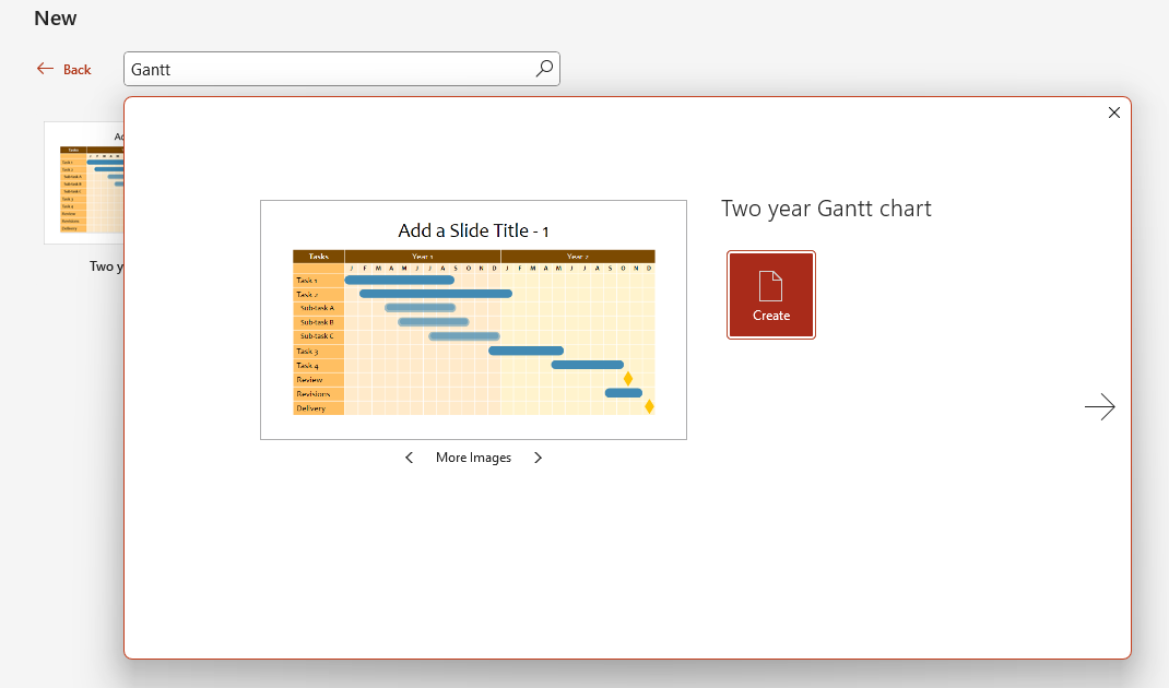 create create to use gantt