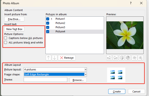 adjust the collage setting