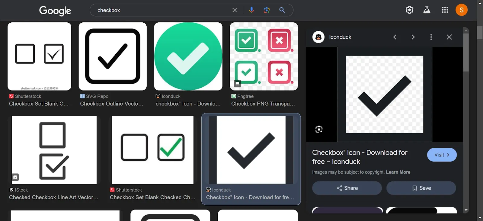 search checkbox online