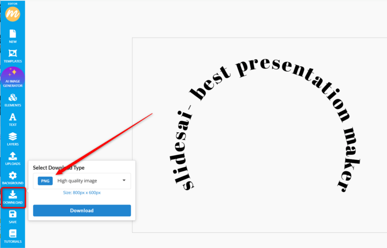 download the curved type in mockofun