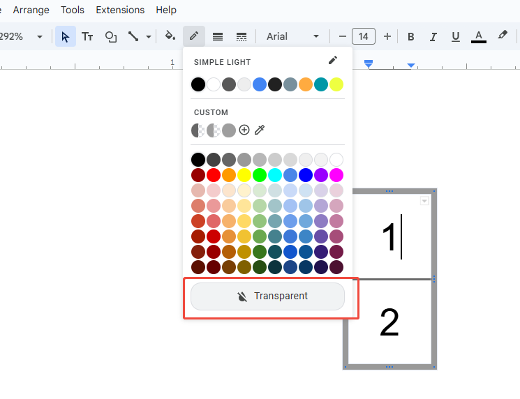 set the boder transparent