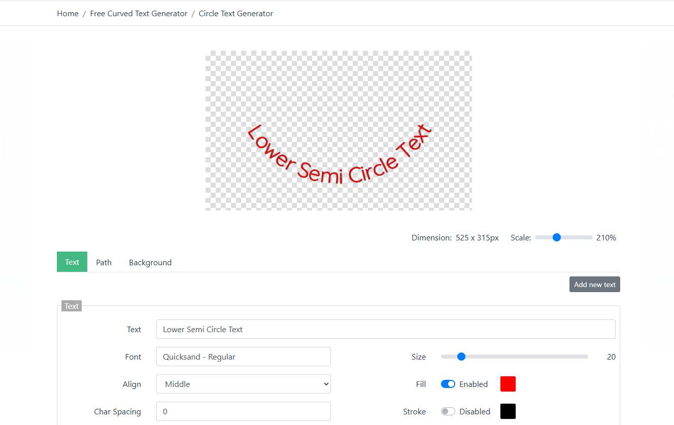 change the text on the type