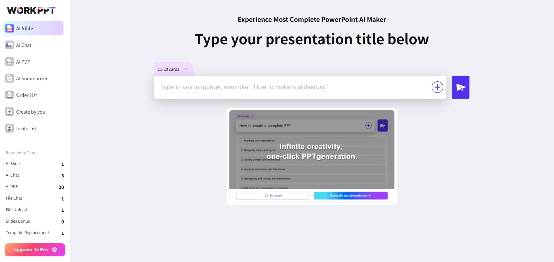 workppt best ai presentation maker