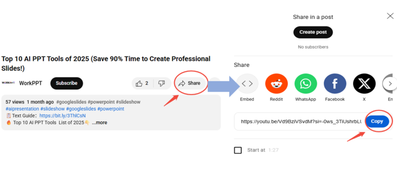 get youtube video link