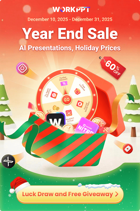 workppt ai christmas sale poster