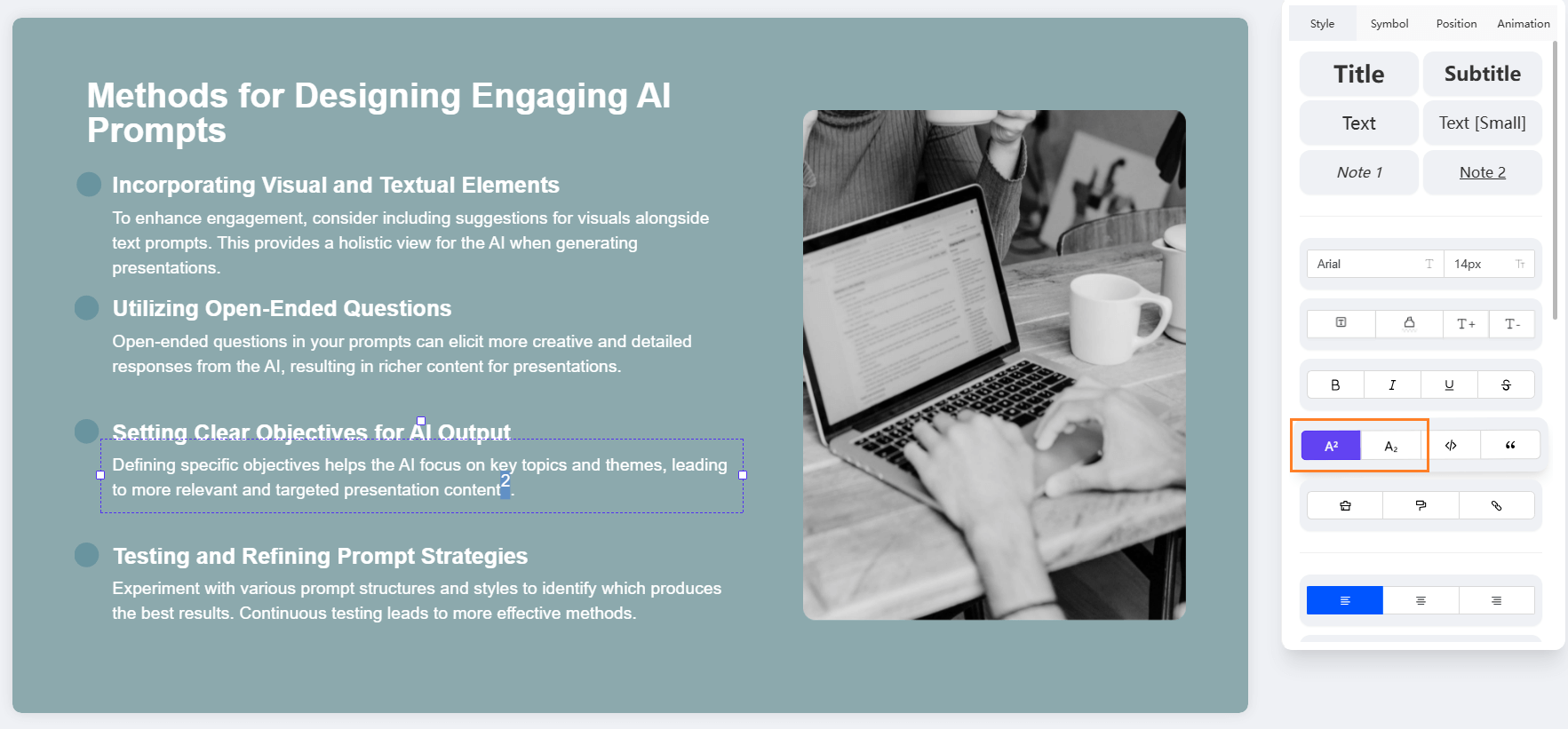 Add Superscript Subscript