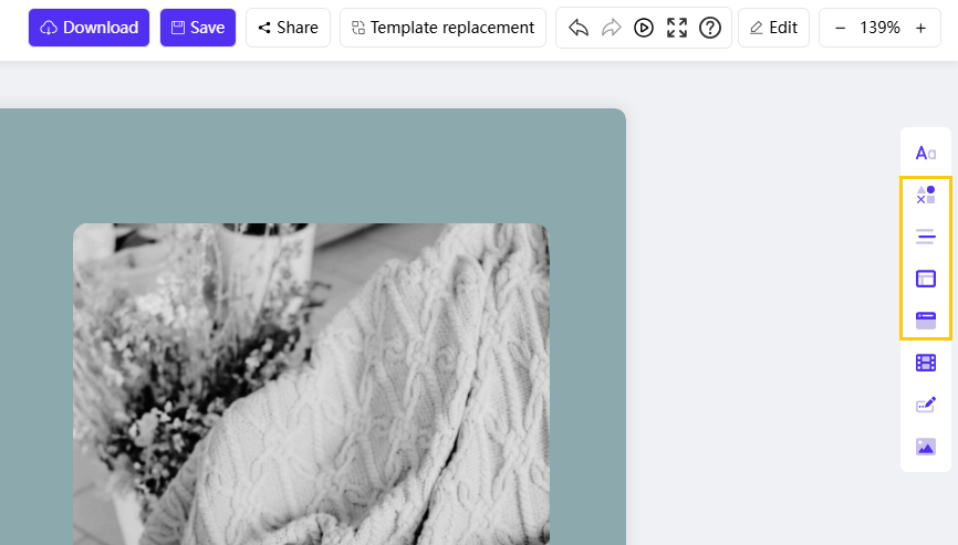 Insert Shape, Line Chart, and Table